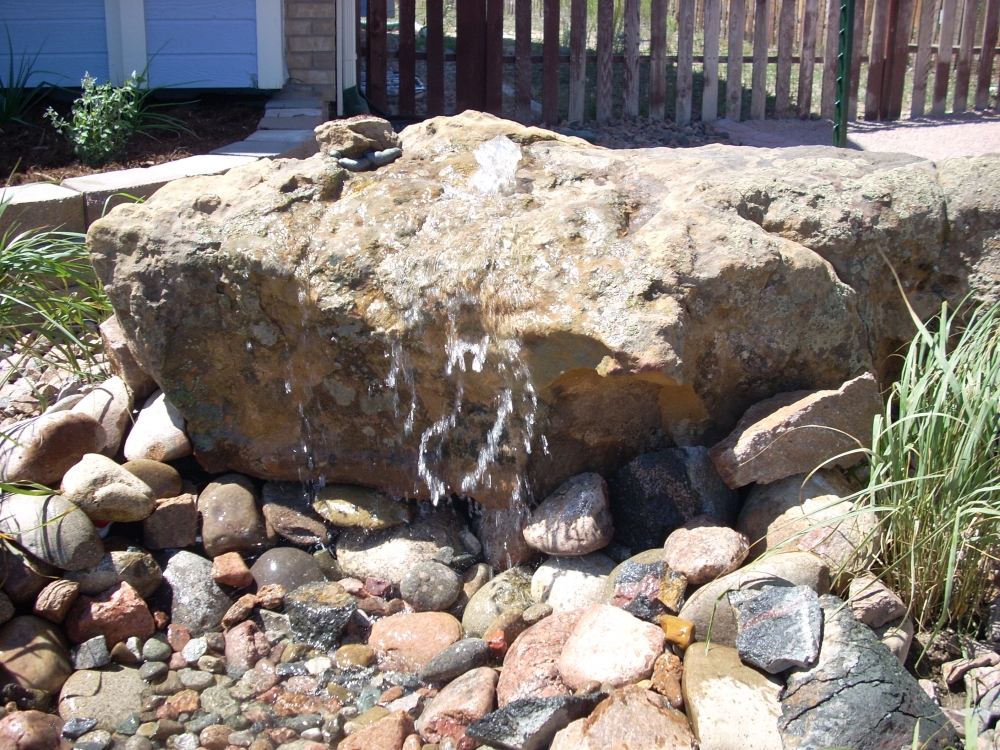 boulder water feature